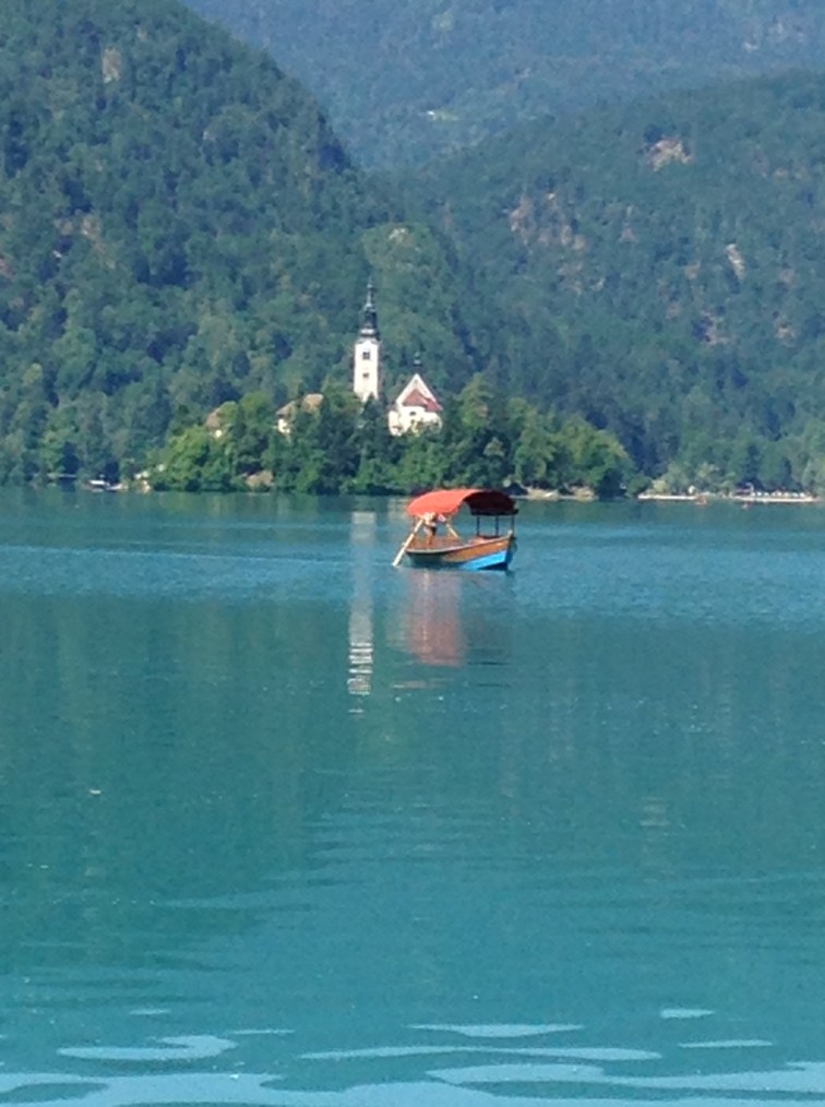 Assumption of Mary church with plenta boat