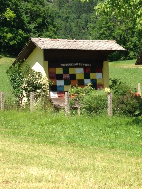 Beehive-- the covers of the boxes used to be intricately painted. Beehive box covers are now sold as souvenirs. 